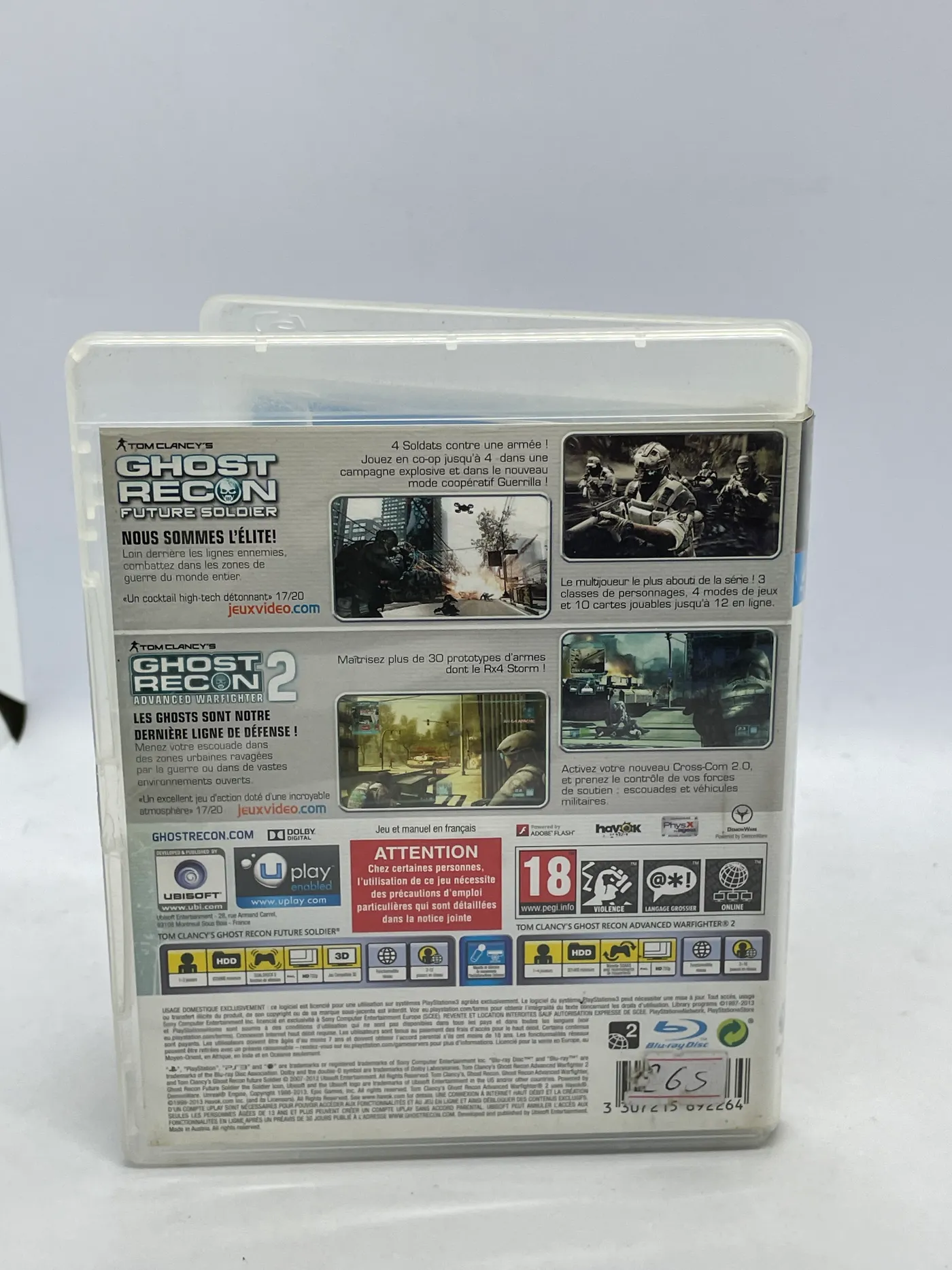 Tom Clancy's Ghost Recon Future Soldier + Advanced Warfighter 2 PS3