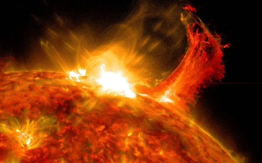The solar flare was noted to be of M1.18 intensity. (NASA/SDO)