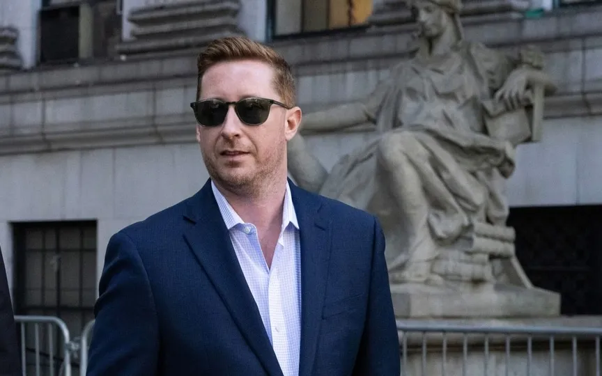 Zac Prince, co-founder and chief executive officer of BlockFi Inc., arrives at court in New York, US, on Friday, Oct. 13, 2023. Former FTX Co-Founder Sam Bankman-Fried is charged with seven counts of fraud and money laundering following the collapse of his cryptocurrency empire last year. (Bloomberg)