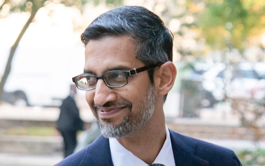 Google and Alphabet Inc. CEO Sundar Pichai arrives at the federal courthouse in Washington, Monday, Oct. 30, 2023. (AP)