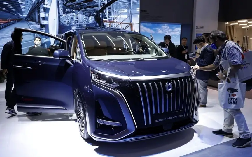 A BYD Co. Denza D9 minivan on display at the Japan Mobility Show in Tokyo, Japan, on Wednesday, Oct. 25, 2023. (Bloomberg)