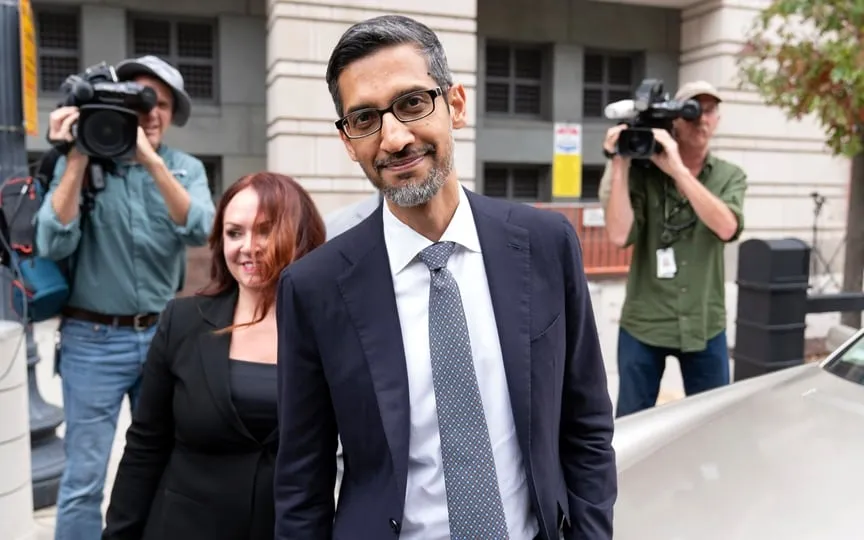 This makes it the second testimony by Google CEO Sundar Pichai in as many weeks, with the first one being a testimony in the antitrust trial over paying huge sums of money to be the default search engine on iOS in an attempt to create a monopoly. (AP)