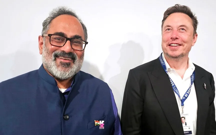 "Elon Musk shared that his son with Shivon Zilis has a middle name ‘Chandrasekhar’ – named after 1983 Nobel physicist Prof S. Chandrasekhar,” he said. (Rajeev Chandrasekhar/X)