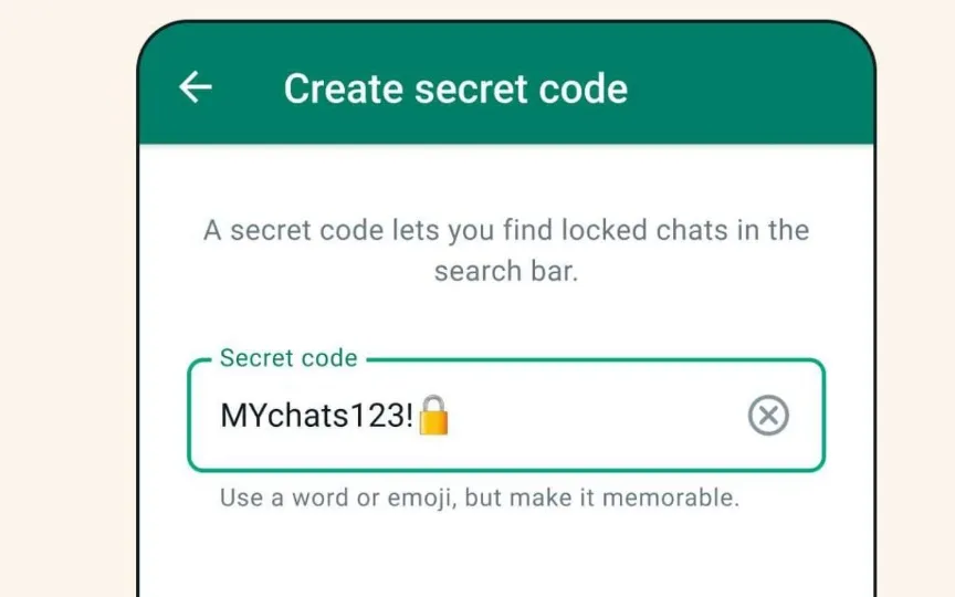 with a secret code, the users will be able to set a unique password different from what they use to unlock their phones to give their locked chats an extra layer of privacy.