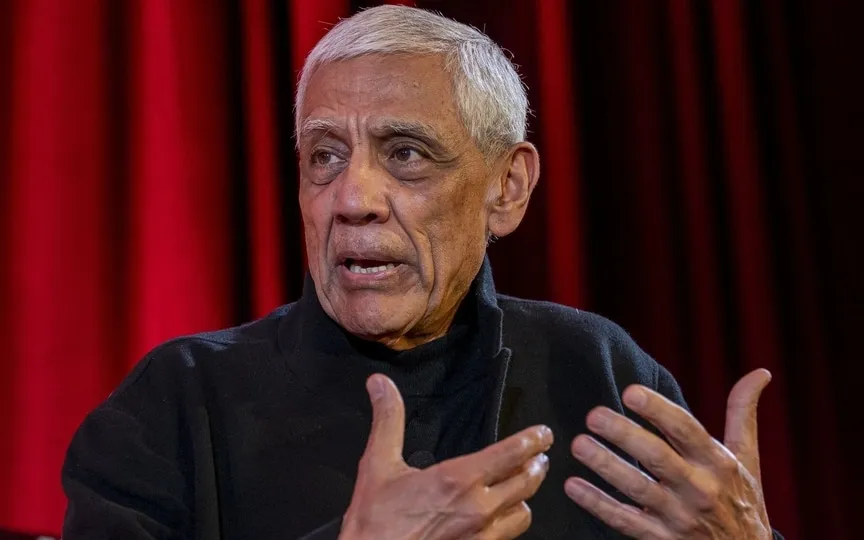 Vinod Khosla cited concerns like China leveraging advanced AI to manipulate elections through targeted outreach using numerous bots to influence individual voters. (Bloomberg)