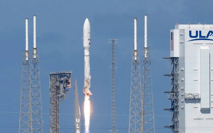 An Atlas 5 rocket with the Amazon's Project Kuiper Protoflight spacecraft lifts off from Space Launch Complex-41 at Cape Canaveral Space Force Station in Cape Canaveral, Fla., Friday, Oct. 6, 2023. (AP)