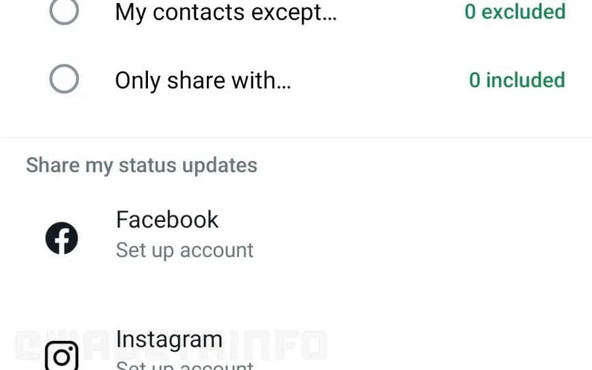 WhatsApp users will be able to choose whether or not they want to share their status updates to Instagram.