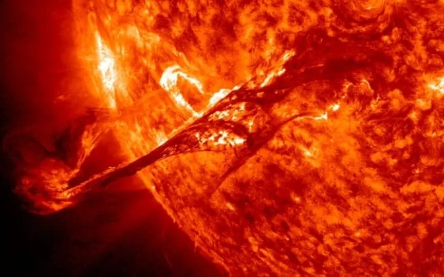 The solar flare eruption took place on the southeastern limb of the Sun, as per NASA. A CME might have been released that can trigger a solar storm on Earth in the coming days. (NASA SDO)