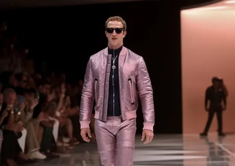 AI creates fake photos of Meta’s CEO, Mark Zuckerberg wearing Louis Vuitton, walking down a fashion ramp.