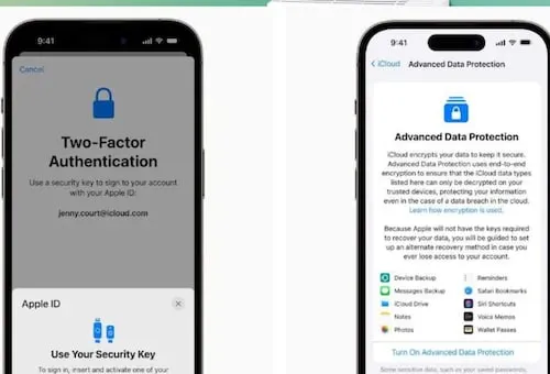 With security keys, even if someone has your Apple ID and password, they still cannot access your account without your physical security key.