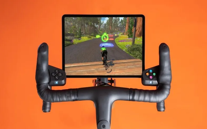 Control the experience directly from your bike's hoods.