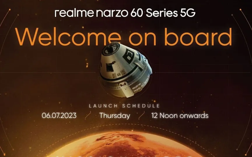 The launch event for the new Realme Narzo 60 series is scheduled to start at 12 noon on July 16.