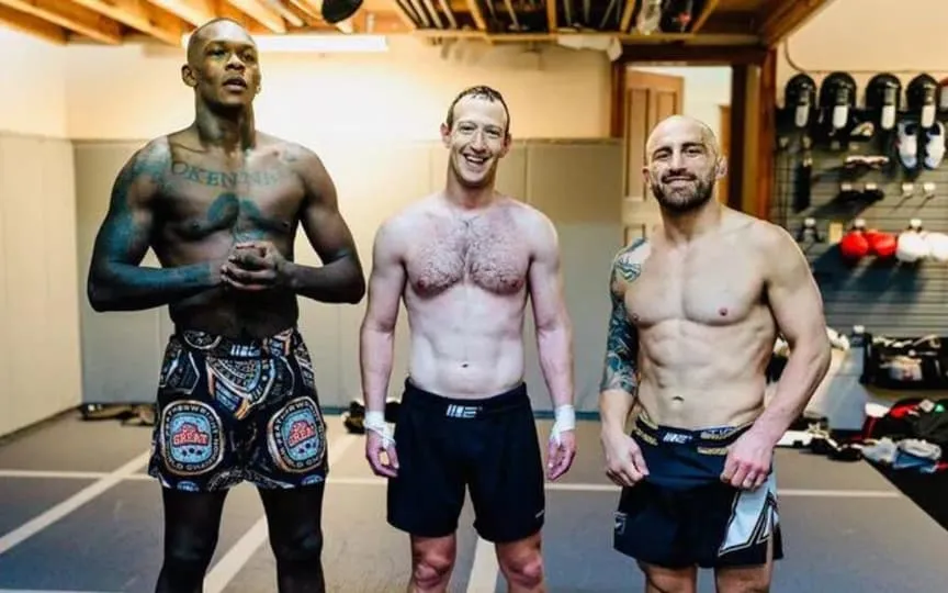 Is Mark Zuckerberg preparing for the cage fight against Elon Musk? Netizens began speculating as the Meta CEO trains with UFC champions. (Israel Adesanya Instagram)