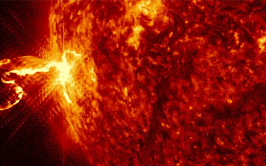Even in Earth orbit, spacecraft and astronauts can experience severe damage from Sun's radiation. (NASA)