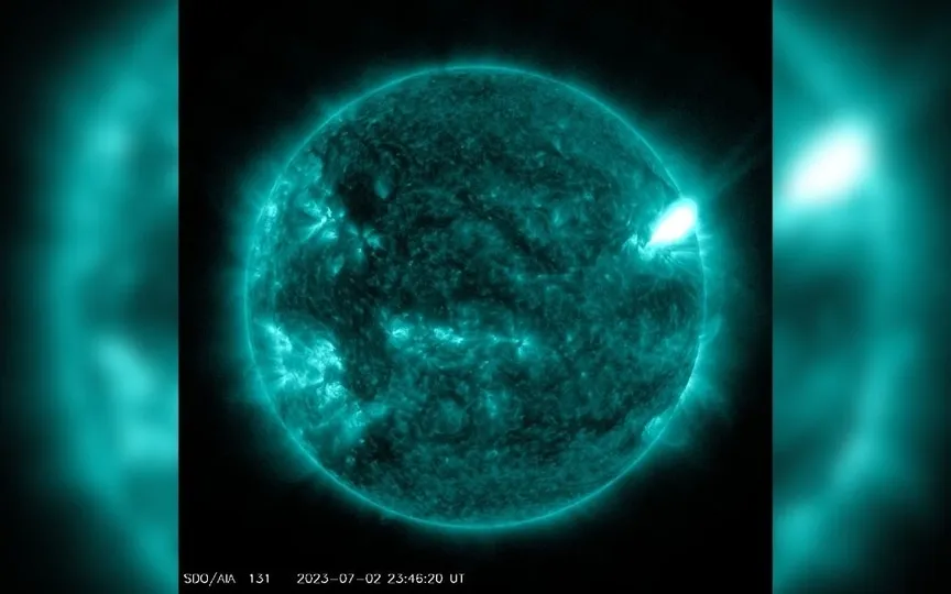 NASA SDO captured the solar flare with its suite of advanced instruments. (NASA/SDO)