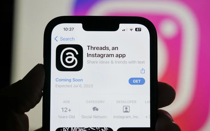 Threads was built by the Instagram team, so Instagram users can log into Threads through their Instagram account. (Bloomberg)