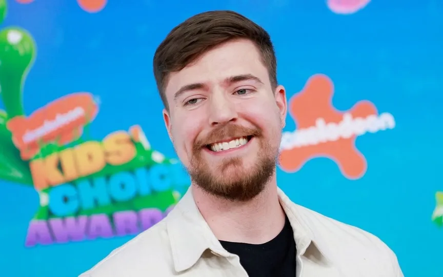 (FILES) US YouTube personality Jimmy Donaldson, better known as MrBeast, arrives for the 36th Annual Nickelodeon Kids' Choice Awards at the Microsoft Theater in Los Angeles, on March 4, 2023. (Photo by Michael Tran / AFP) (AFP)