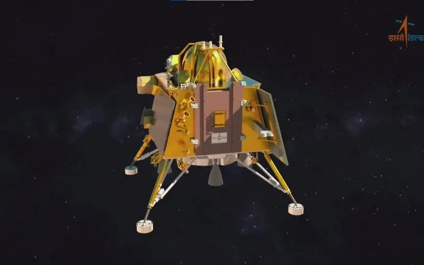 Pragyan rover takes its first steps on the Moon. It will soon begin collecting data from the lunar atmosphere. (ISRO)