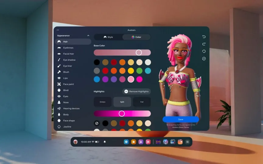 Know all about the new avatar creator customization tools, Horizon Feed, and other features Meta has added to its Quest VR headset. (Meta)