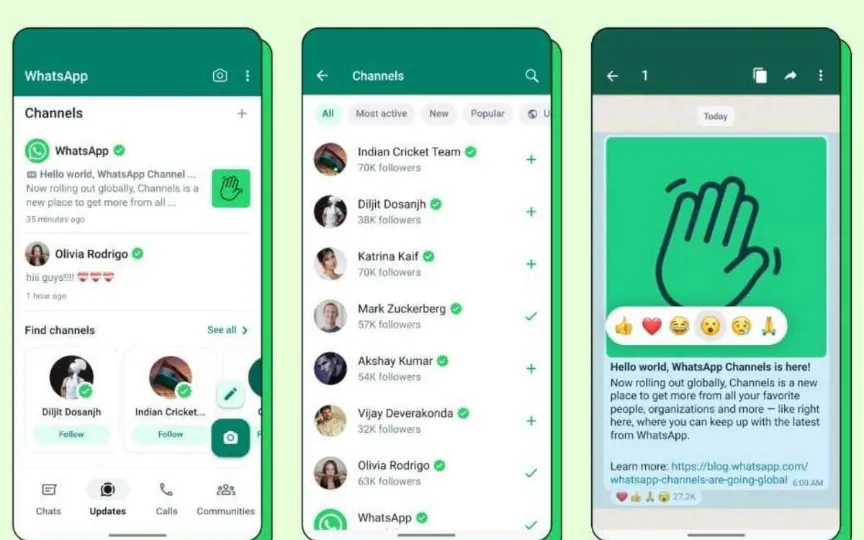 WhatsApp Channels can be found in a new tab called Updates - where you’ll find Status and channels you choose to follow.