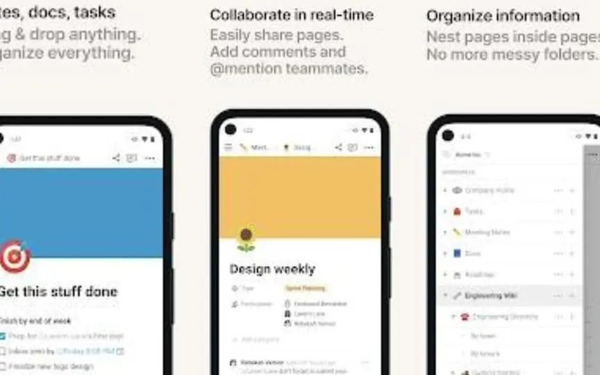 Whether you're taking notes, drafting documents, or managing tasks, Notion allows you to do it all in one place. (Play Store)