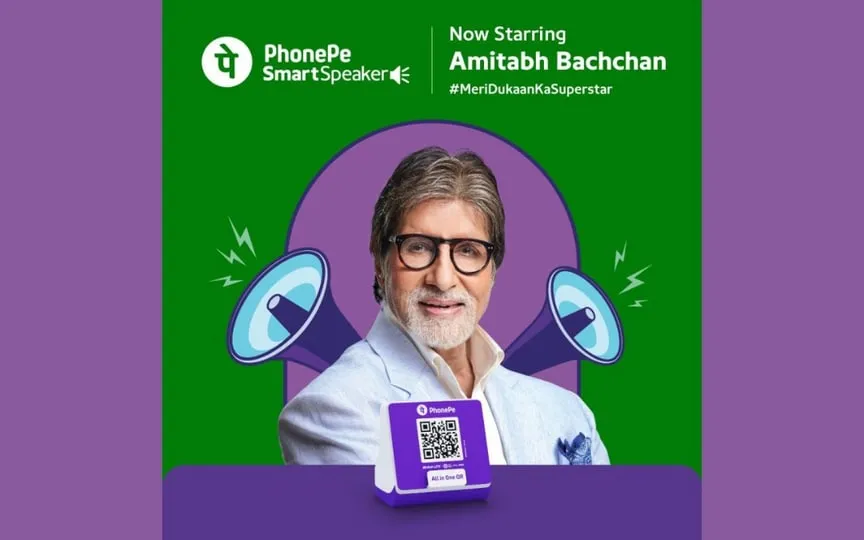 Now listen to Amitabh Bachchan's voice on PhonePe SmartSpeakers. (PhonePe/LinkedIn)