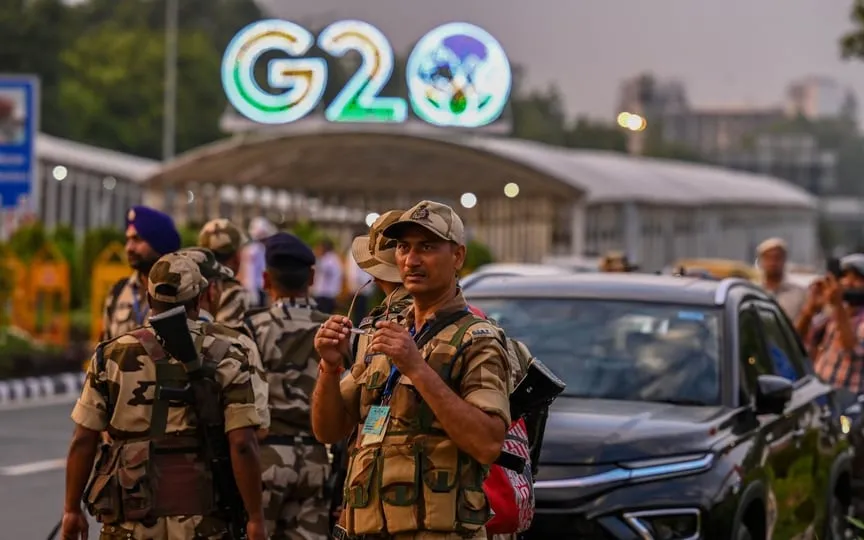 Delhi traffic police have imposed a temporary ban on online food delivery in parts of Delhi during the G20 Summit. (Hindustan Times)