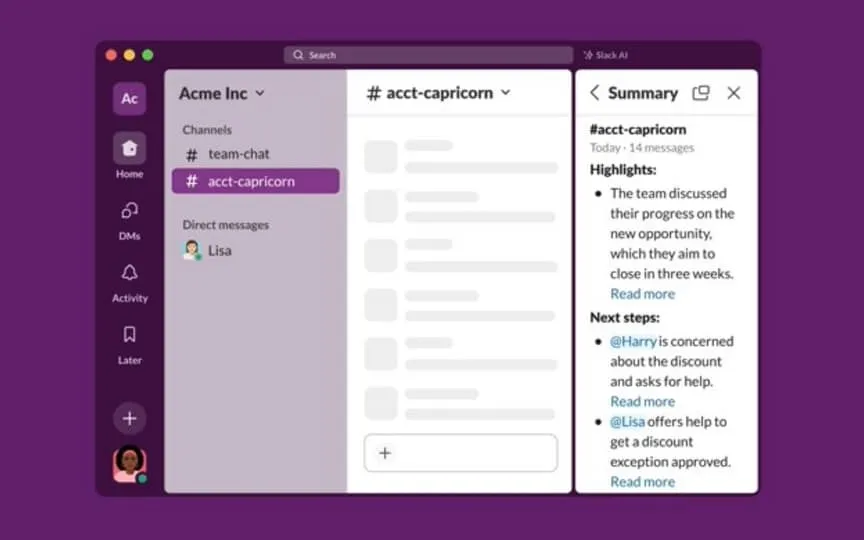 Know all about Slack’s new AI feature. (Slack)