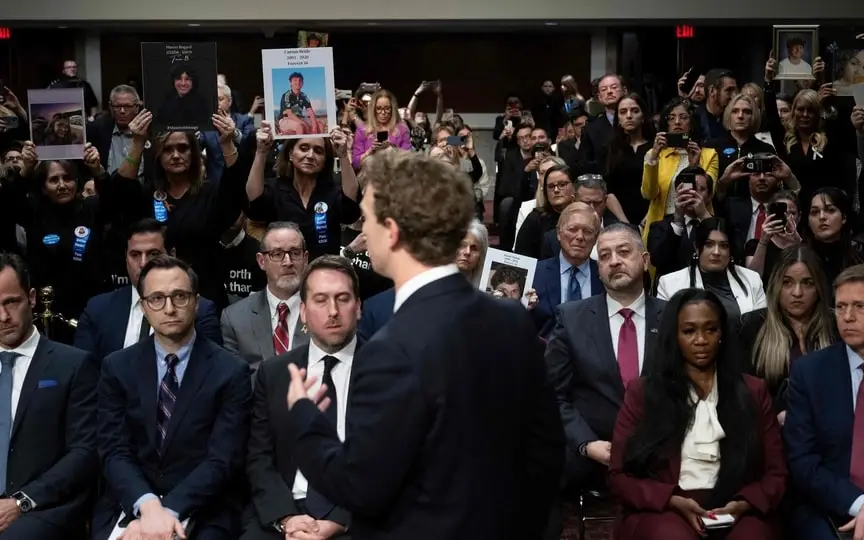 Meta Platforms CEO Mark Zuckerberg made a public apology to families present at the US Senate hearing. Check details. (AFP)