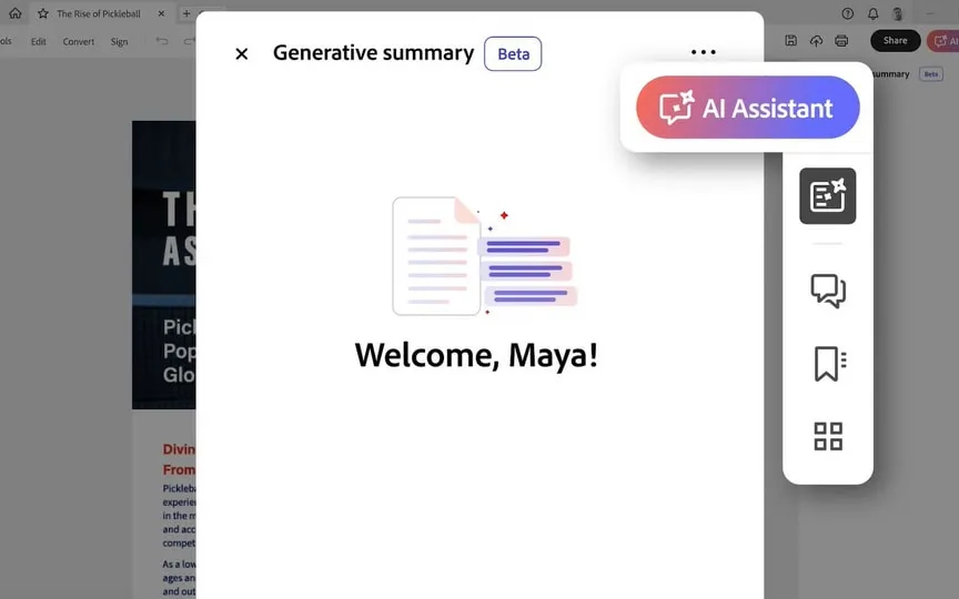 Check out the newly introduced generative AI features in Abode Acrobat. (Abode )