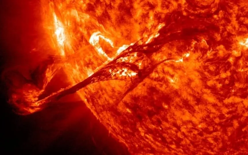 An M-class solar flare caused radio blackouts when it hit Earth. (NASA SDO)