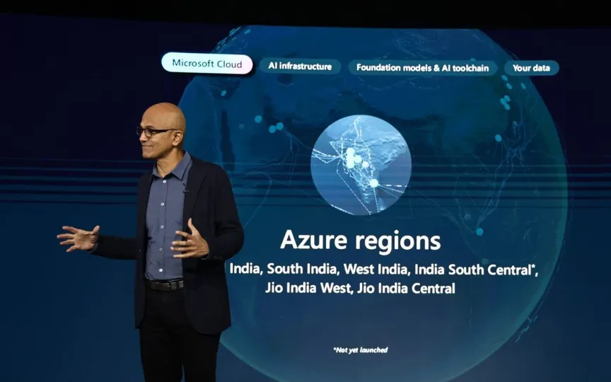 Microsoft is bullish about India and aims to empower 20 lakh Indians through AI. Satya Nadella has also urged for collaboration between India and the US.