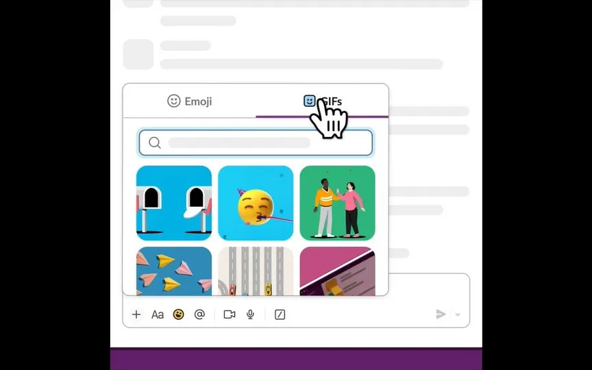 You can now use GIFs on Slack messages. Check details. ( Slack/X)