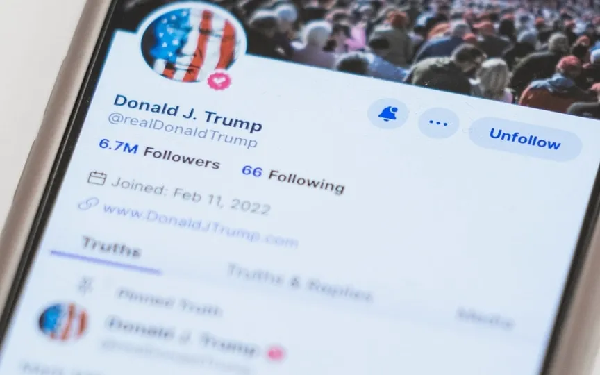 Donald Trump's social media platform Truth Social launched in the Apple App store in February 2022. (AP)