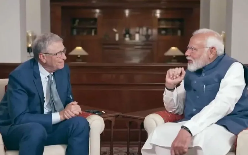 Prime Minister Narendra Modi and Bill Gates were engaged in tête-à-tête where they talked about the rise of AI and asking Gates about his favourite book.