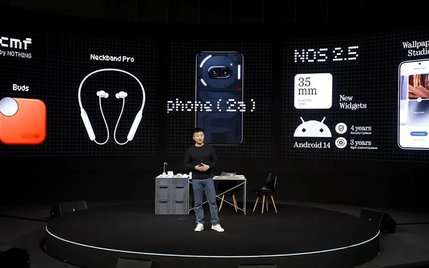 Nothing CEO Carl Pei made several notable announcements during the Nothing Phone 2a launch today, March 5. (Nothing)