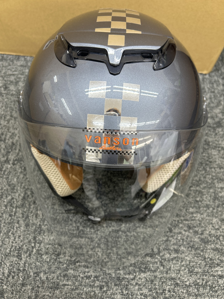 Horizon Vanson コラボ フルフェイスヘルメット 黒⁄白 HORIZON×VANSON