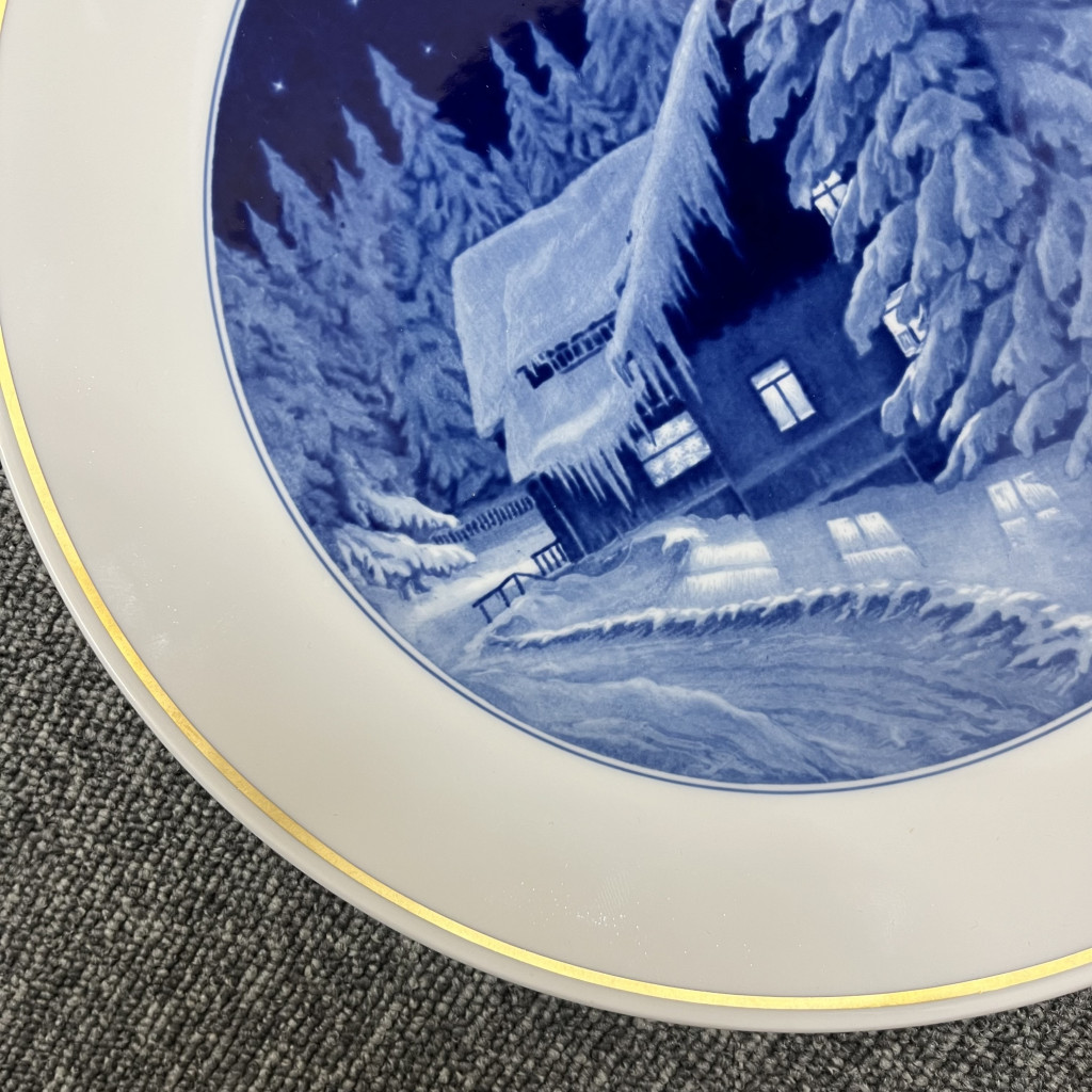 99610◎meissen マイセン 1954年 森の家のクリスマス イヤープレート