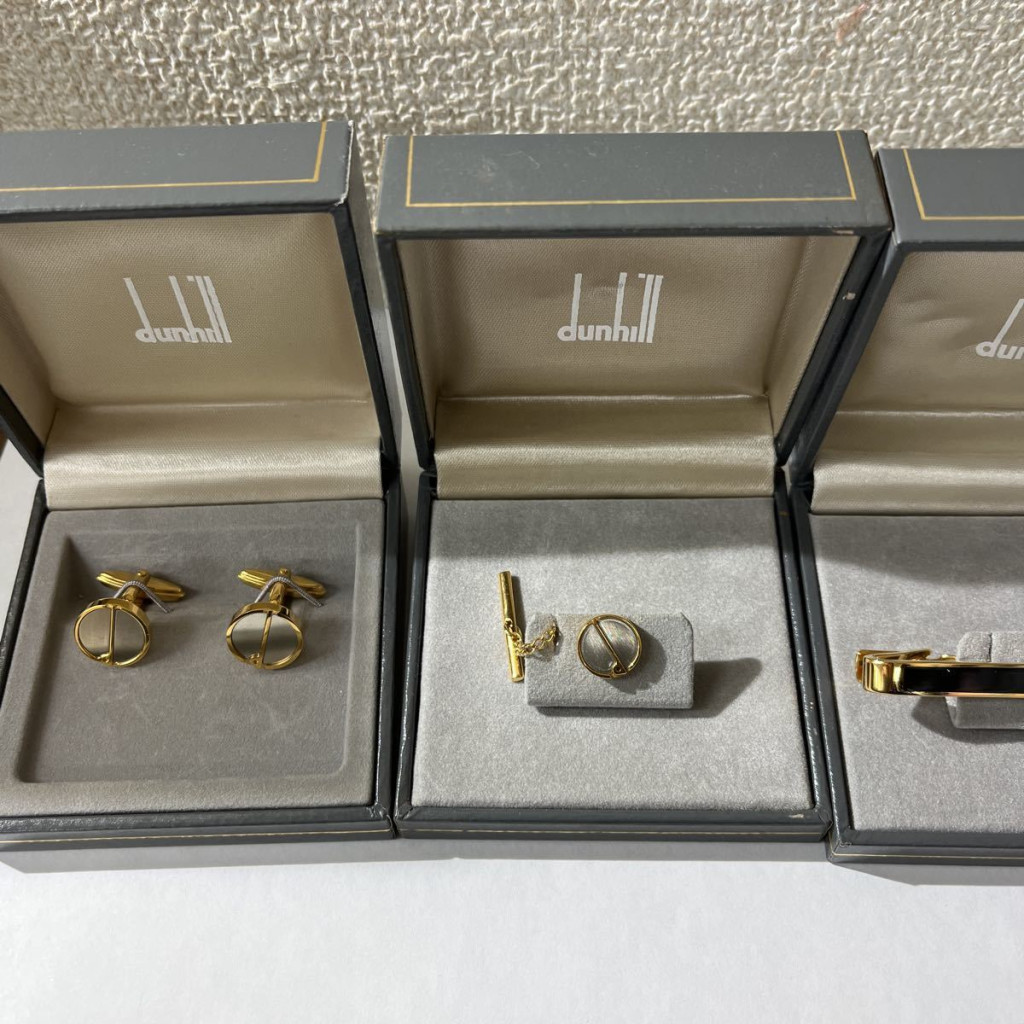dunhill ダンヒル ネクタイピン カフスボタン ゴールド シルバー dunhill ダンヒル ネクタイピン カフスボタン ゴールド シルバー