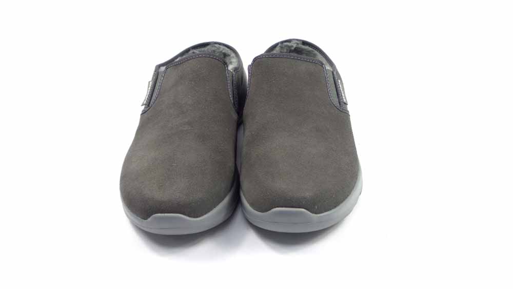 skechers gowalk suede clogs with faux fur lining cozy