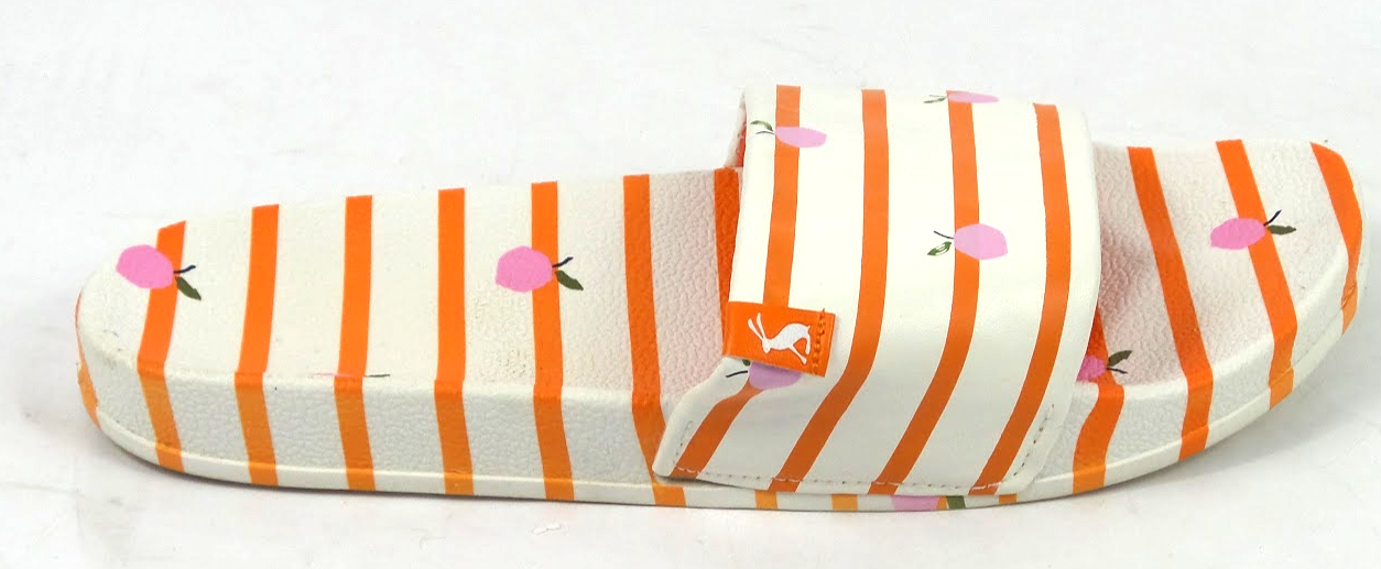 Joules Printed Pool Slide Sandals Poolside White Apple eBay