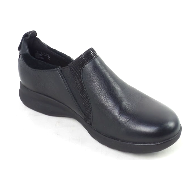 Clarks Unstructured Side-Zip Slip-On Shoes Un Adorn Zip Black | eBay