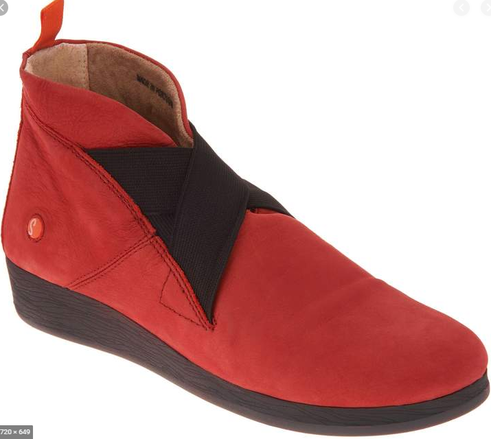 red leather slip on shoes