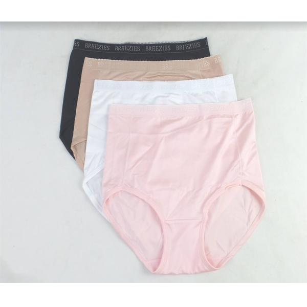 Breezies Set of 4 Cotton Long Line Panty Pack 