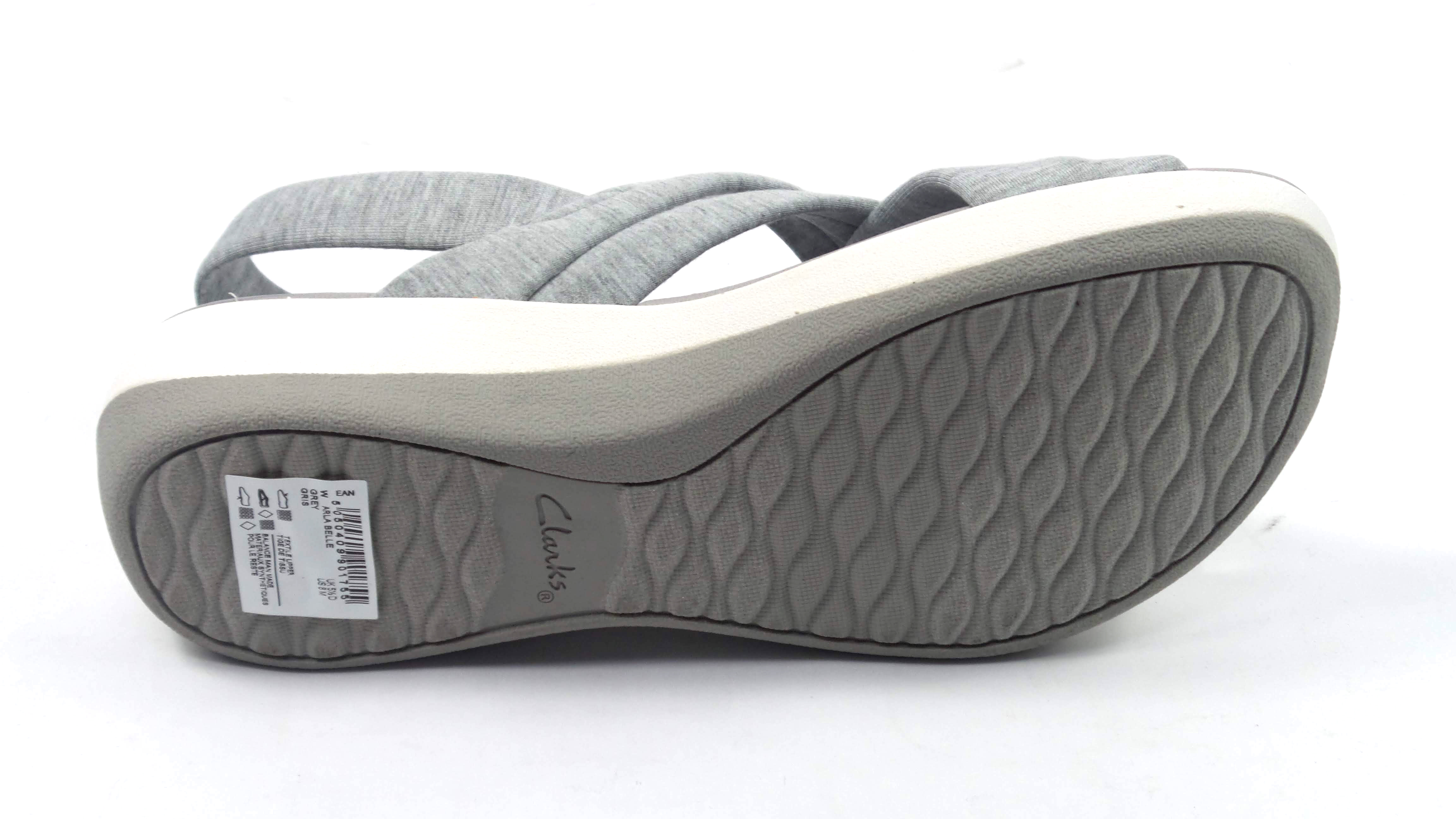 CLOUDSTEPPERS by Clarks Jersey Sport Sandals Arla Belle Light Grey | eBay