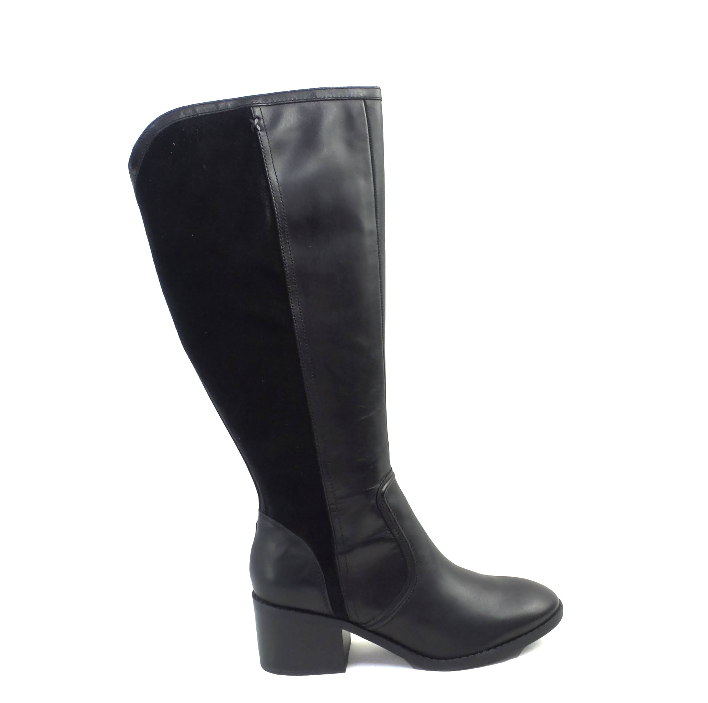 Marc Fisher Wide Calf Leather Tall Shaft Boots Riyea Black | eBay