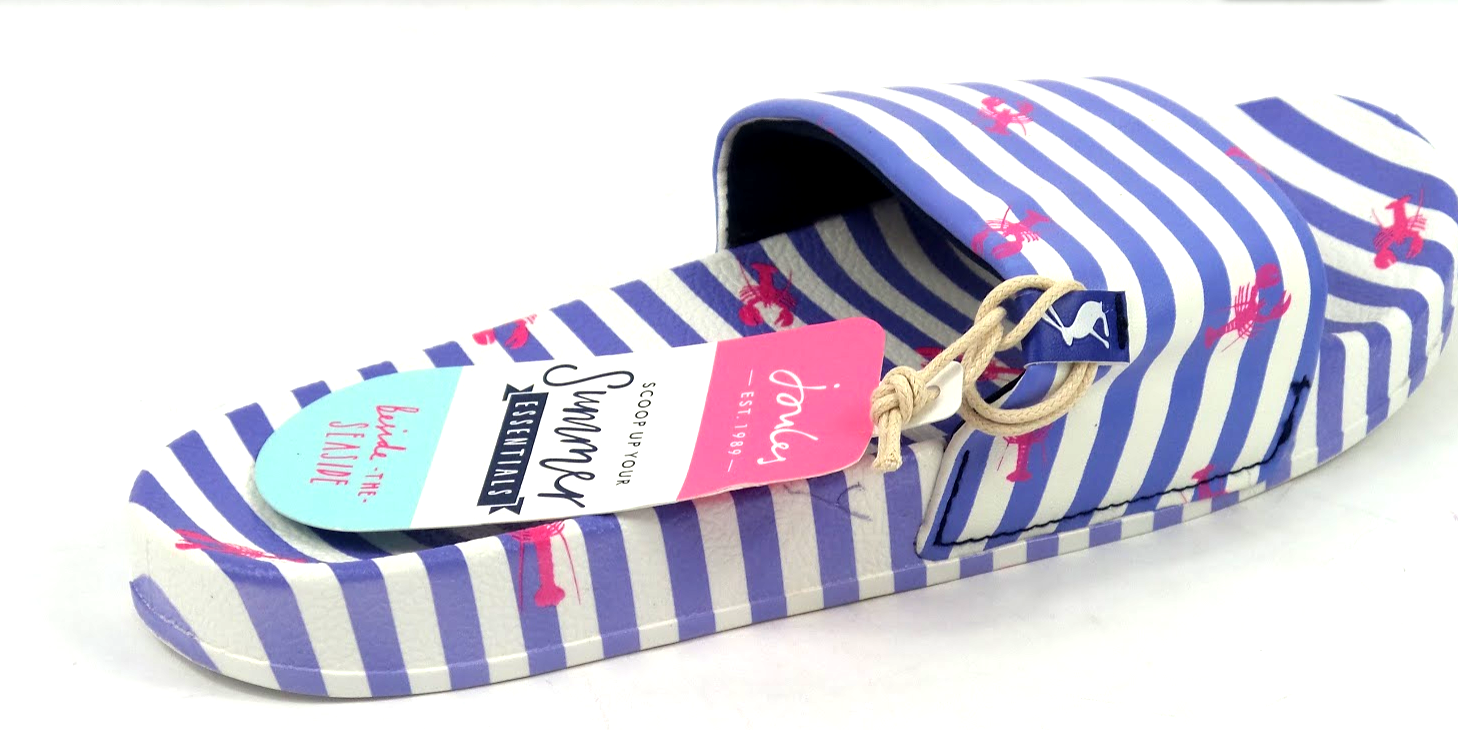 joules printed pool slide sandals