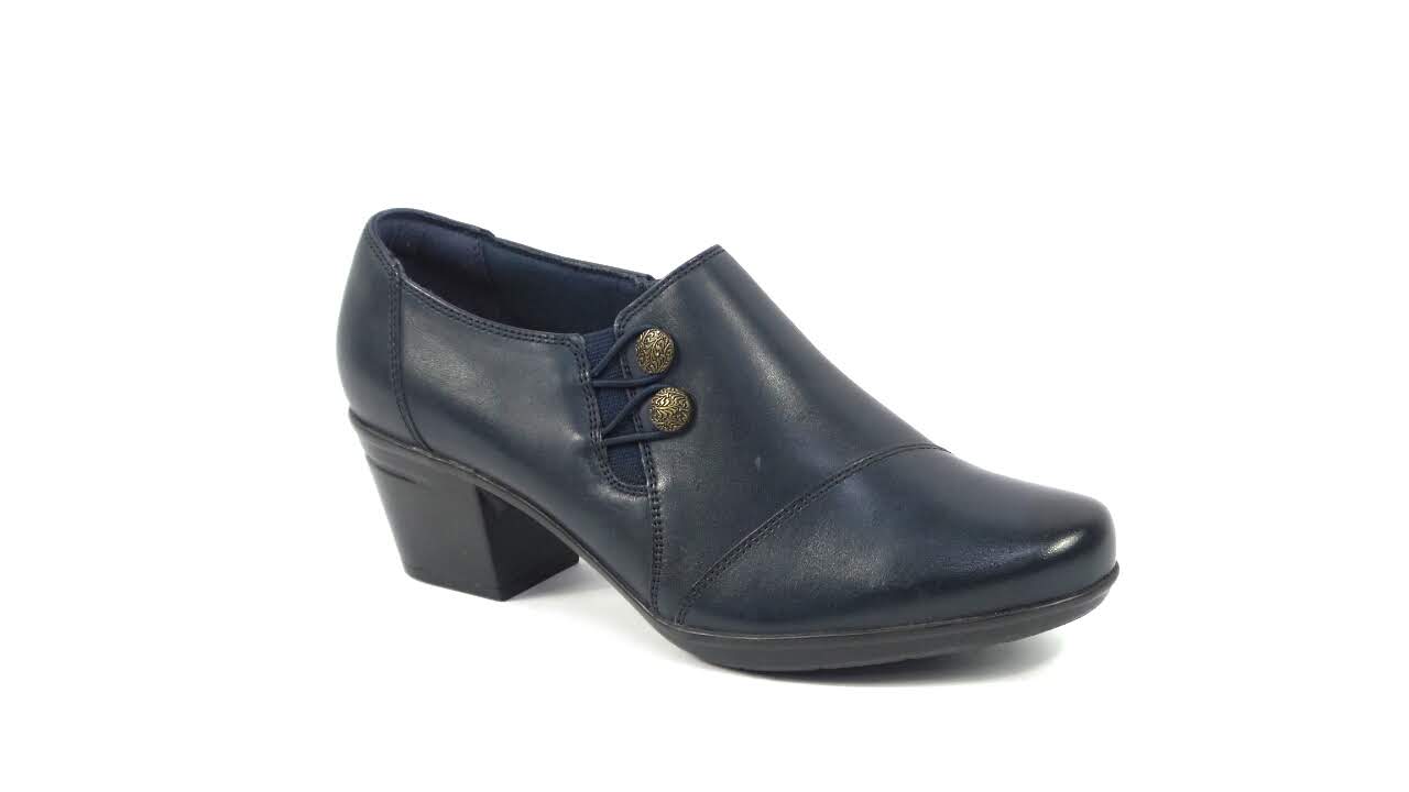 Clarks Collection Leather Shooties Emslie Warren Navy | eBay