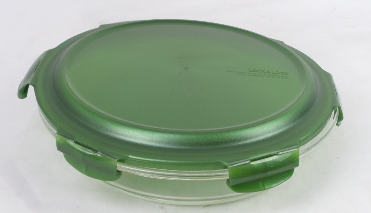 LocknLock Glass Pie Dishes with Lids -Set of 2 | Jender