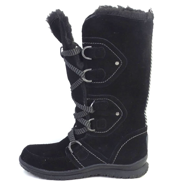 BEARPAW Colby Suede Lace-Up Boot with NeverWet Black | eBay